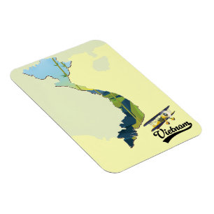 Íman mapa Viagem do Vietnã