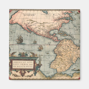 Íman Mapa Vintage da América do Norte