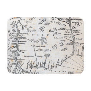 Íman Mapa Vintage de Connecticut