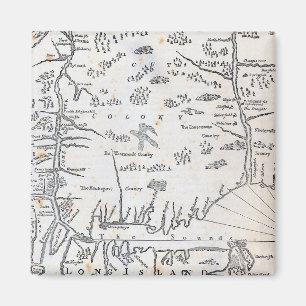 Íman Mapa Vintage de Connecticut