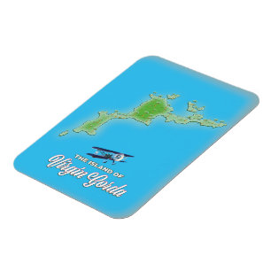 Íman Mapa Virgin Gorda
