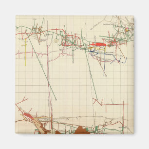 Íman Mapas das minas de comstock Número III
