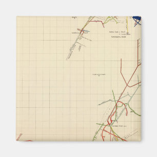 Íman Mapas das minas de comstock Número VII