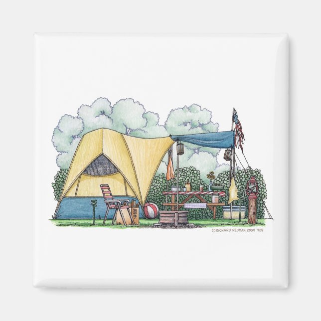 Íman Mapas de acampamento Dome Tent (Frente)