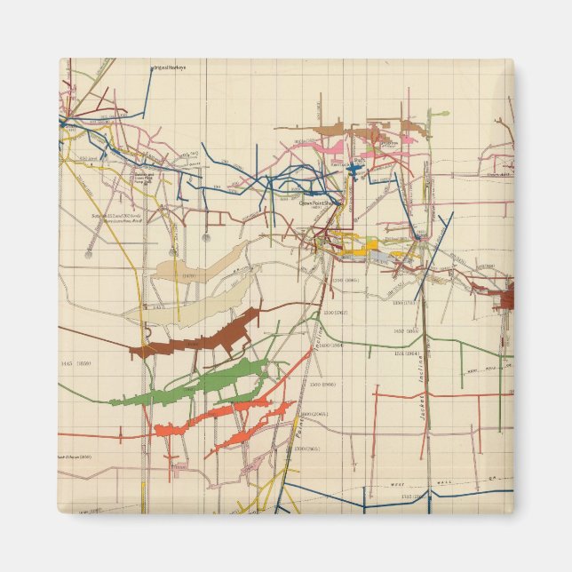 Íman Mapas de minas de comstock Número VI (Frente)
