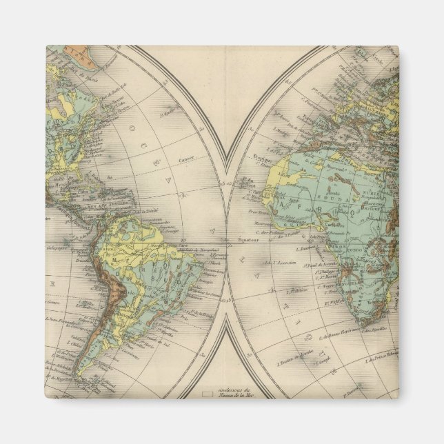 Íman Mapas hipotéticos mundiais (Frente)