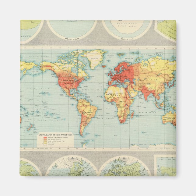 Íman Mapeamento do mundo (Frente)