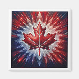 Íman Maple Leaf Canadian Flag Fractal