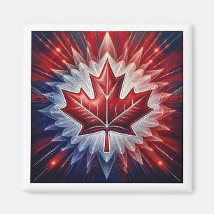 Íman Maple Leaf Canadian Flag Fractal