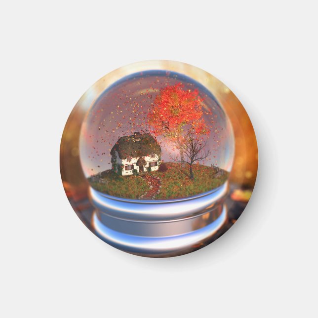 Íman Maple Leaf Globe Magnet (Frente)