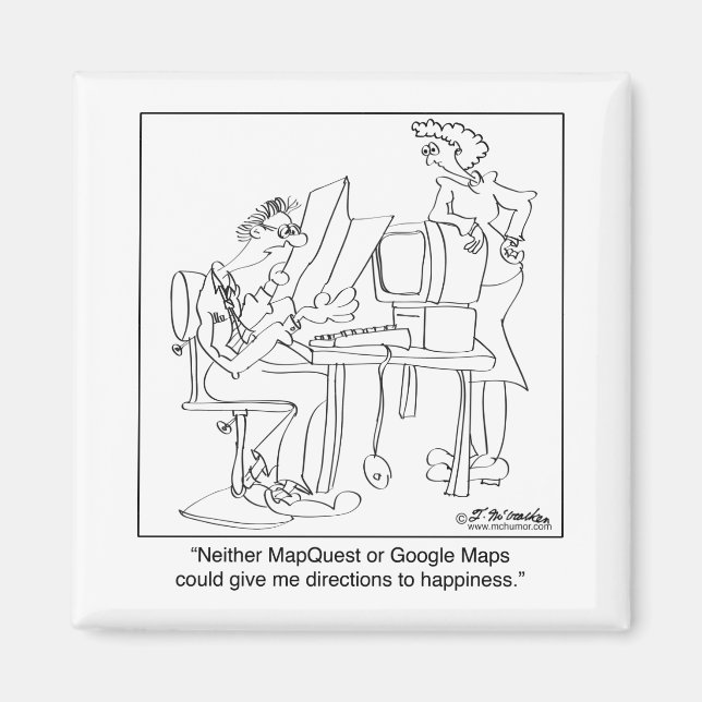 Íman Mapquest Directions to Felicidade (Frente)