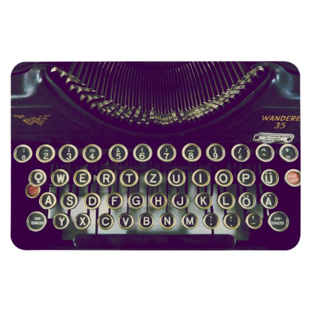 Íman máquina de escrever antiga (Horizontal)