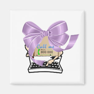 Íman Máquina de escrever me chame de ímãs