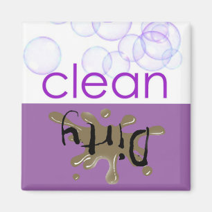 Íman Máquina de lavagem da louça - está limpo ou suj