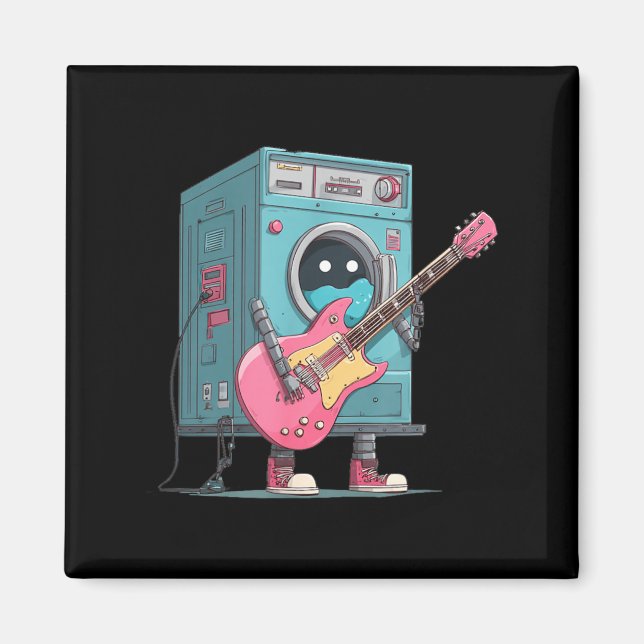 Íman Máquina de Lavanderia de Guitarrista Procure Amant (Frente)