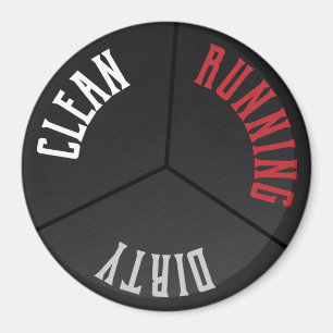 Íman Máquina de lavar louça sem manchas preta em funcio