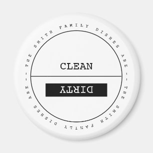 Íman Máquina de lavar louça suja limpa simples feita