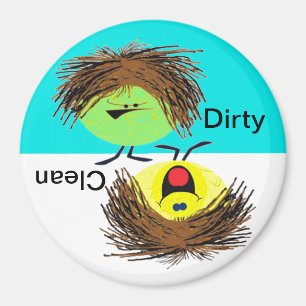 Íman Máquina de lavar louça suja ou limpa