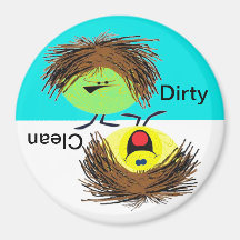 Máquinas de lavar louça sujas ou limpas