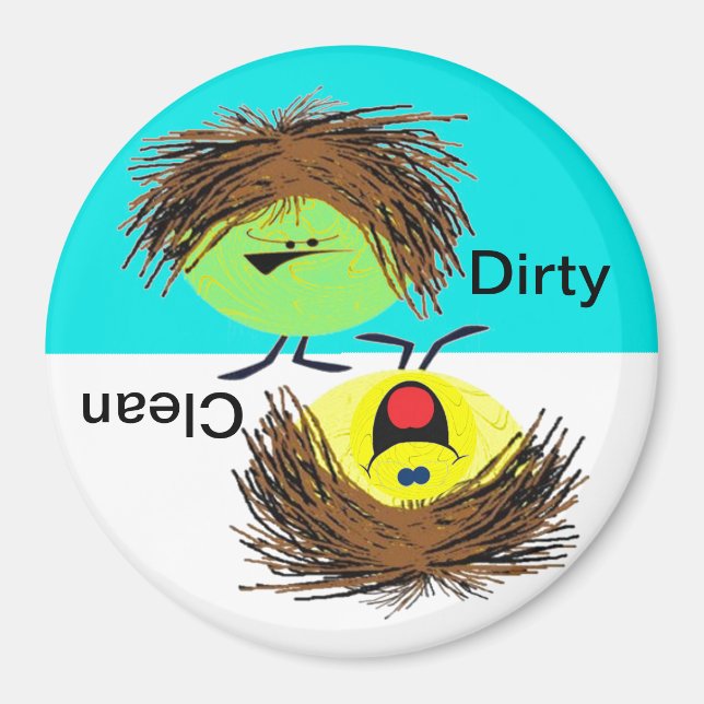 Íman Máquinas de lavar louça sujas ou limpas (Frente)