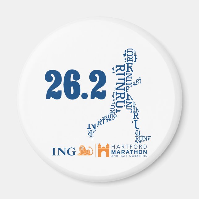 Íman Maratona Hartford: 26.2 (Frente)