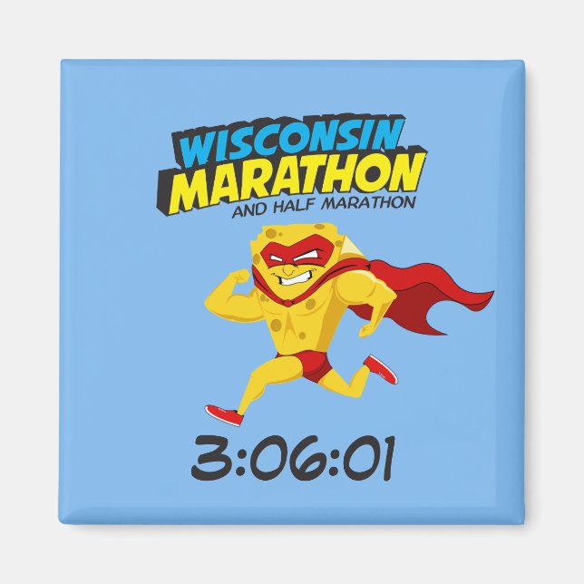 Íman Maratona Postada de Wisconsin (Frente)