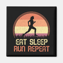 Íman Maratona Retro Atleta Repetitiva com Execução de R