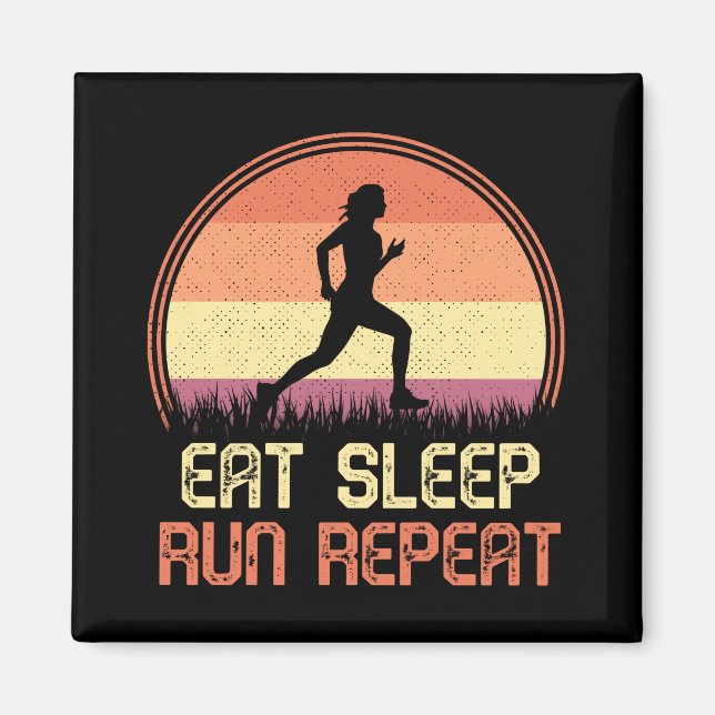 Íman Maratona Retro Atleta Repetitiva com Execução de R (Frente)