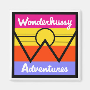 Íman Maravilha Adventures Logotipo de montanha Sunset