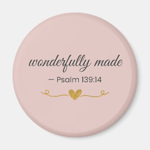 Íman Maravilhosamente Feito – Salmo 139:14 Ímã Rosa