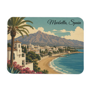 Íman Marbella Espanha Viagem Vintage Praia Mediterrânea