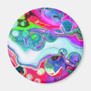 Íman Marble Colorful Fluid Art