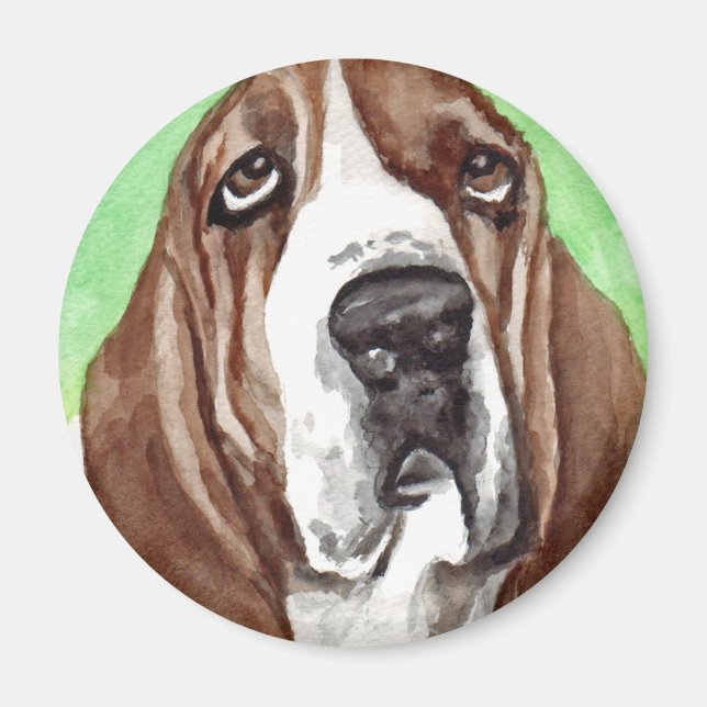 Íman Marca d'água Basset (Frente)