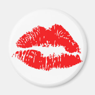 Íman Marca de Beijo de Batom Vermelho