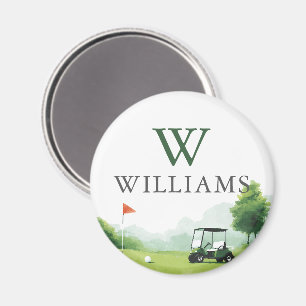 Íman Marcador de Bola de Golfe com Nome Personalizado M
