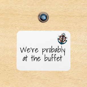 Íman Marcador de Porta de Cruzeiro Engraçado Provavelme