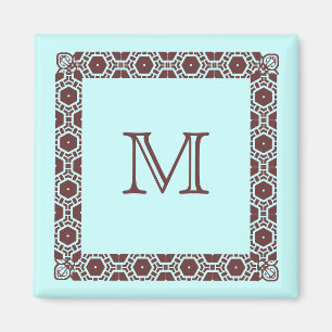 Íman Marcador Monogrammed da porta de Stateroom do Aqua
