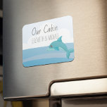 Íman Marcador Personalizado de Golfinhos do Mar de Cruz<br><div class="desc">Este design foi criado através da arte digital. Pode ser personalizado na área fornecer ou personalizar escolhendo o clique para personalizar mais opções e alterando o nome, as iniciais ou as palavras. Você também pode alterar a cor e o estilo do texto ou excluir o texto de um design de...</div>
