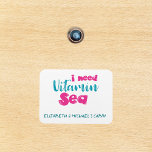 Íman Marcador Personalizado Do Mar De Vitamina Necessár<br><div class="desc">Este design foi criado através da arte digital. Pode ser personalizado na área fornecer ou personalizar escolhendo o clique para personalizar mais opções e alterando o nome, as iniciais ou as palavras. Você também pode alterar a cor e o estilo do texto ou excluir o texto de um design de...</div>