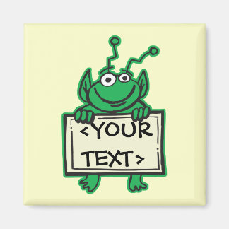 ÍMAN MARCIANO ALIEN SEGURANDO PLACA PERSONALIZADA, <YOU
