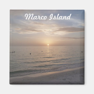 Íman Marco Island Florida Beach Sunset Photo Magnet