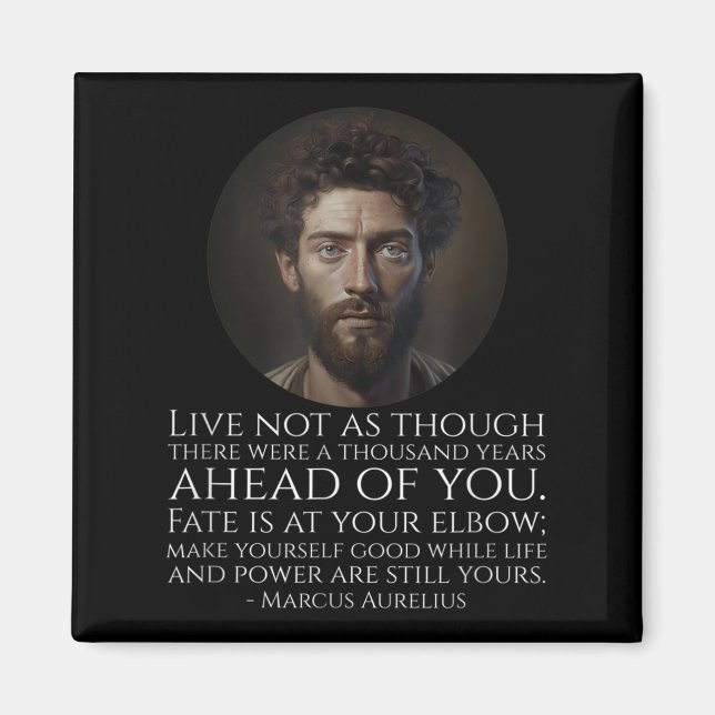 Íman Marcus Aurelius Stoicismo - Filosofia Estática Rom (Frente)