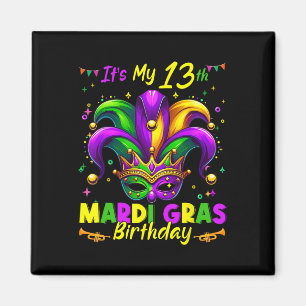 Íman Mardi Gras 13 Birthday Fat Terça-Feira 13 Anos