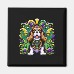 Íman Mardi Gras Cavalier King Charles Spaniel Dog Jeste