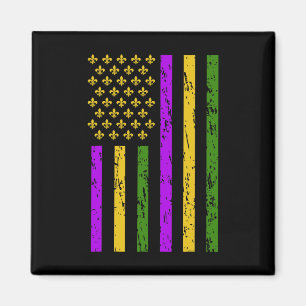 Íman Mardi Gras Celebra a Bandeira do Mardi Gras