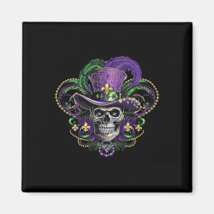 Íman Mardi Gras Costume Sugar Skull Carnaval Halloween