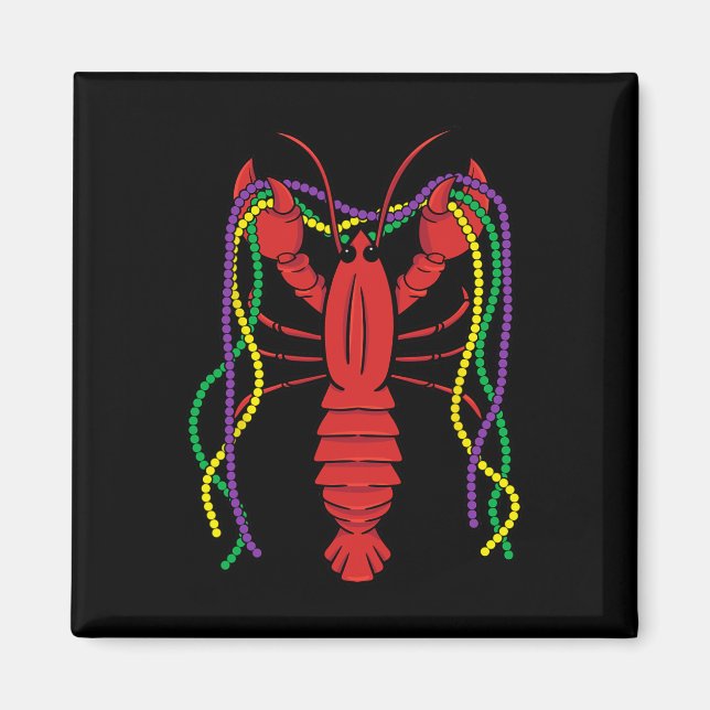 Íman Mardi Gras Crawfish Costume Carnaval Crayfish Cele (Frente)