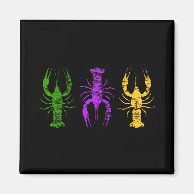 Íman Mardi Gras Crawfish Jester Hat Bead Tee New Orlean (Frente)