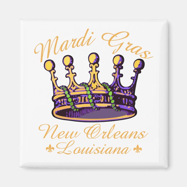 Íman Mardi Gras Crown (Frente)