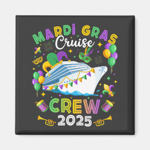 Íman Mardi Gras Cruise Crew 2025 Matching Square